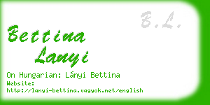 bettina lanyi business card